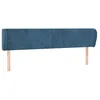Image de vidaXL TÃªte de lit avec oreilles Bleu foncÃ© 163x23x78/88 cm Velours