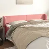 Image de vidaXL Tête de lit avec oreilles Rose 163x23x78/88 cm Velours