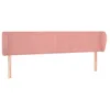 Image de vidaXL TÃªte de lit avec oreilles Rose 163x23x78/88 cm Velours