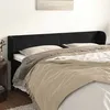 Image de vidaXL Tête de lit avec oreilles Noir 183x23x78/88 cm Velours3116926