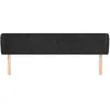 Image de vidaXL TÃªte de lit avec oreilles Noir 183x23x78/88 cm Velours