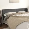 Image de vidaXL TÃªte de lit avec oreilles Gris foncÃ© 203x23x78/88 cm Velours