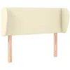 Image de vidaXL Tête de lit avec oreilles Crème 83x23x78/88 cm Similicuir