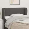 Image de vidaXL Tête de lit avec oreilles Gris 83x23x78/88 cm Similicuir