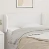 Image de vidaXL Tête de lit avec oreilles Blanc 93x23x78/88 cm Similicuir