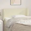 Image de vidaXL Tête de lit avec oreilles Crème 93x23x78/88 cm Similicuir