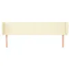 Image de vidaXL Tête de lit avec oreilles Crème 183x23x78/88 cm Similicuir