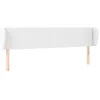 Image de vidaXL TÃªte de lit avec oreilles Blanc 203x23x78/88 cm Similicuir
