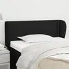 Image de vidaXL Tête de lit avec oreilles Noir 83x23x78/88 cm Tissu