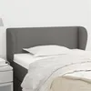 Image de vidaXL Tête de lit avec oreilles Gris foncé 103x23x78/88 cm Tissu