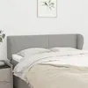 Image de vidaXL Tête de lit avec oreilles Gris clair 147x23x78/88 cm Tissu