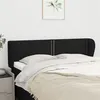 Image de vidaXL Tête de lit avec oreilles Noir 147x23x78/88 cm Tissu3117004