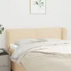 Image de vidaXL Tête de lit avec oreilles Crème 147x23x78/88 cm Tissu