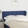 Image de vidaXL Tête de lit avec oreilles Bleu 147x23x78/88 cm Tissu