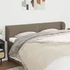 Image de vidaXL Tête de lit avec oreilles Taupe 183x23x78/88 cm Tissu
