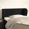 Image de vidaXL Tête de lit avec oreilles Noir 83x23x78/88 cm Velours