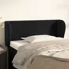 Image de vidaXL Tête de lit avec oreilles Noir 103x23x78/88 cm Velours