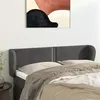 Image de vidaXL Tête de lit avec oreilles Gris foncé 147x23x78/88 cm Velours