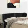 Image de vidaXL Tête de lit avec oreilles Noir 147x23x78/88 cm Velours