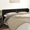 Image de vidaXL Tête de lit avec oreilles Noir 163x23x78/88 cm Velours