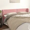 Image de vidaXL Tête de lit avec oreilles Rose 163x23x78/88 cm Velours