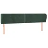 Image de vidaXL TÃªte de lit avec oreilles Vert foncÃ© 203x23x78/88 cm Velours
