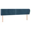 Image de vidaXL TÃªte de lit avec oreilles Bleu foncÃ© 203x23x78/88 cm Velours