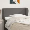 Image de vidaXL Tête de lit avec oreilles Gris 103x23x78/88 cm Similicuir3117092