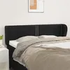 Image de vidaXL Tête de lit avec oreilles Noir 147x23x78/88 cm Similicuir