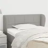 Image de vidaXL Tête de lit avec oreilles Gris clair 83x23x78/88 cm Tissu