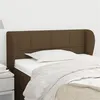 Image de vidaXL Tête de lit avec oreilles Marron Foncé 83x23x78/88 cm Tissu
