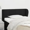 Image de vidaXL Tête de lit avec oreilles Noir 93x23x78/88 cm Tissu