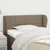 Image de vidaXL Tête de lit avec oreilles Taupe 93x23x78/88 cm Tissu