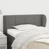 Image de vidaXL Tête de lit avec oreilles Gris foncé 103x23x78/88 cm Tissu