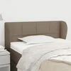 Image de vidaXL Tête de lit avec oreilles Taupe 103x23x78/88 cm Tissu