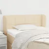 Image de vidaXL Tête de lit avec oreilles Crème 103x23x78/88 cm Tissu