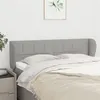Image de vidaXL Tête de lit avec oreilles Gris clair 147x23x78/88 cm Tissu