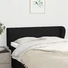 Image de vidaXL Tête de lit avec oreilles Noir 147x23x78/88 cm Tissu