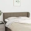 Image de vidaXL Tête de lit avec oreilles Taupe 147x23x78/88 cm Tissu