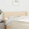 Image de vidaXL Tête de lit avec oreilles Crème 147x23x78/88 cm Tissu
