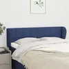 Image de vidaXL Tête de lit avec oreilles Bleu 147x23x78/88 cm Tissu