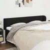 Image de vidaXL Tête de lit avec oreilles Noir 163x23x78/88 cm Tissu