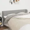 Image de vidaXL TÃªte de lit avec oreilles Gris clair 183x23x78/88 cm Tissu