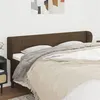 Image de vidaXL Tête de lit avec oreilles Marron foncé 183x23x78/88 cm Tissu