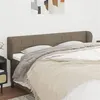 Image de vidaXL Tête de lit avec oreilles Taupe 183x23x78/88 cm Tissu3117162