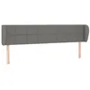 Image de vidaXL TÃªte de lit avec oreilles Gris foncÃ© 203x23x78/88 cm Tissu
