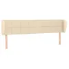 Image de vidaXL TÃªte de lit avec oreilles CrÃ¨me 203x23x78/88 cm Tissu