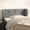 Image de vidaXL Tête de lit avec oreilles Gris clair 83x23x78/88 cm Velours3117174