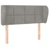 Image de vidaXL TÃªte de lit avec oreilles Gris clair 83x23x78/88 cm Velours