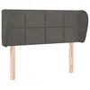 Image de vidaXL TÃªte de lit avec oreilles Gris foncÃ© 83x23x78/88 cm Velours